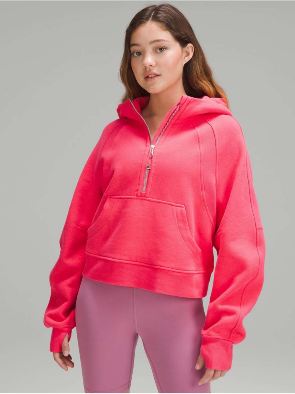Nwt Lululemon Scuba Oversized Half-Zip Hoodie Lip Gloss Size M/L